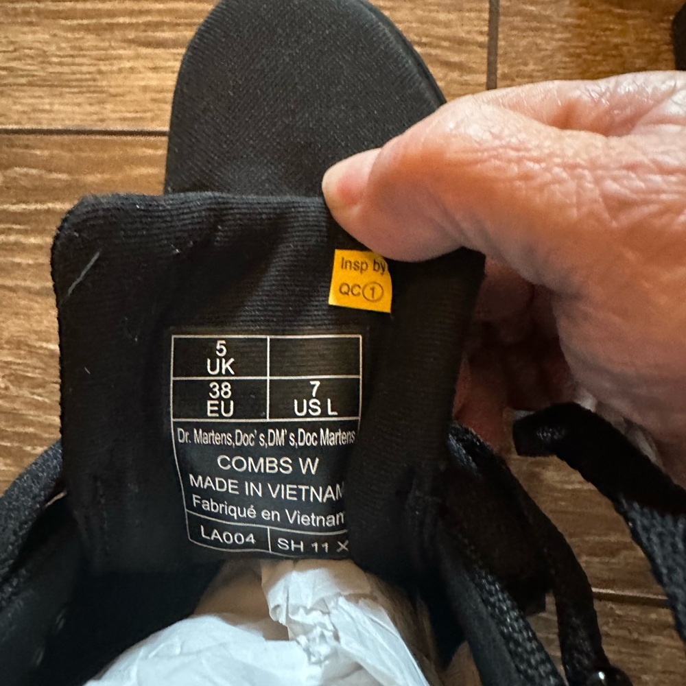 Dr. Martens Black Textured Boots